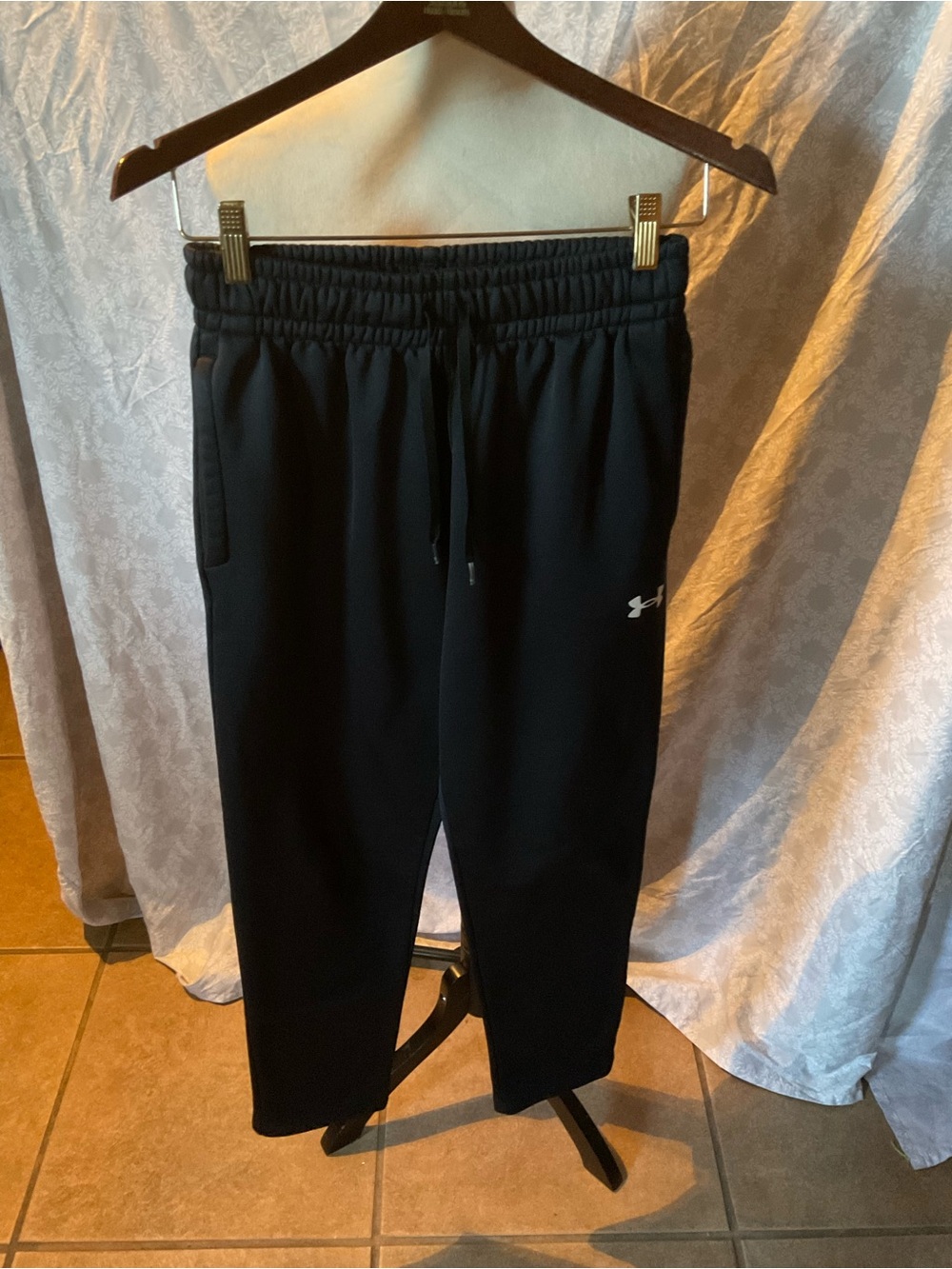 Under Armour Black Loose Fit Jogger Shorts with Drawstring